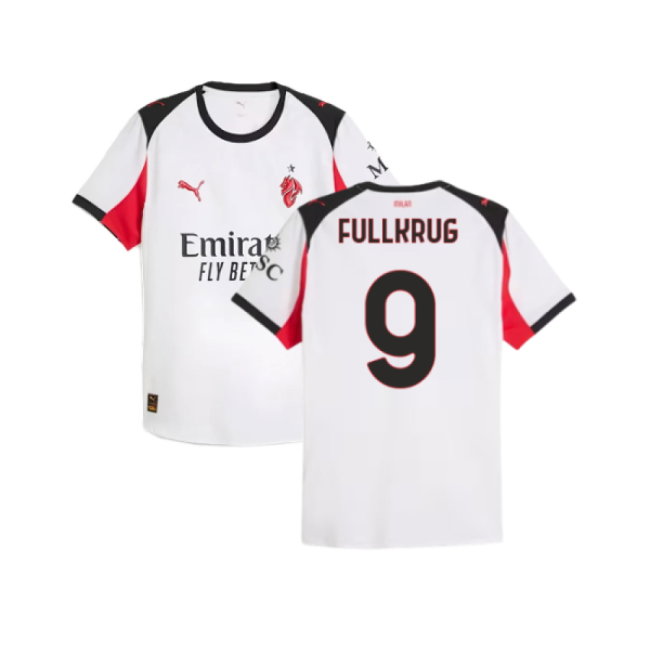2025-2026 AC Milan Authentic Away Shirt (Fullkrug 9)-SoccerKits Hub | Buy Soccer Jerseys Online
